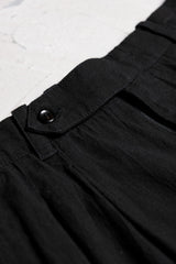 Gaijin Made リネン 2 タックパンツ ジャパンブルー ブルー支線 ブルー染めブランドリネン ダブルプリーツパンツ