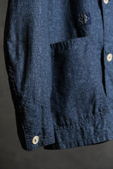 Post O'alls ブルー アイビー キャリコ エンジニアド ジャケット 日系アメリカ人 ヴィンテージ ブランド アイビー プリント コットン ワーク ジャケット アメリカ製