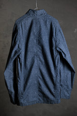 Post O'alls ブルー アイビー キャリコ エンジニアド ジャケット 日系アメリカ人 ヴィンテージ ブランド アイビー プリント コットン ワーク ジャケット アメリカ製