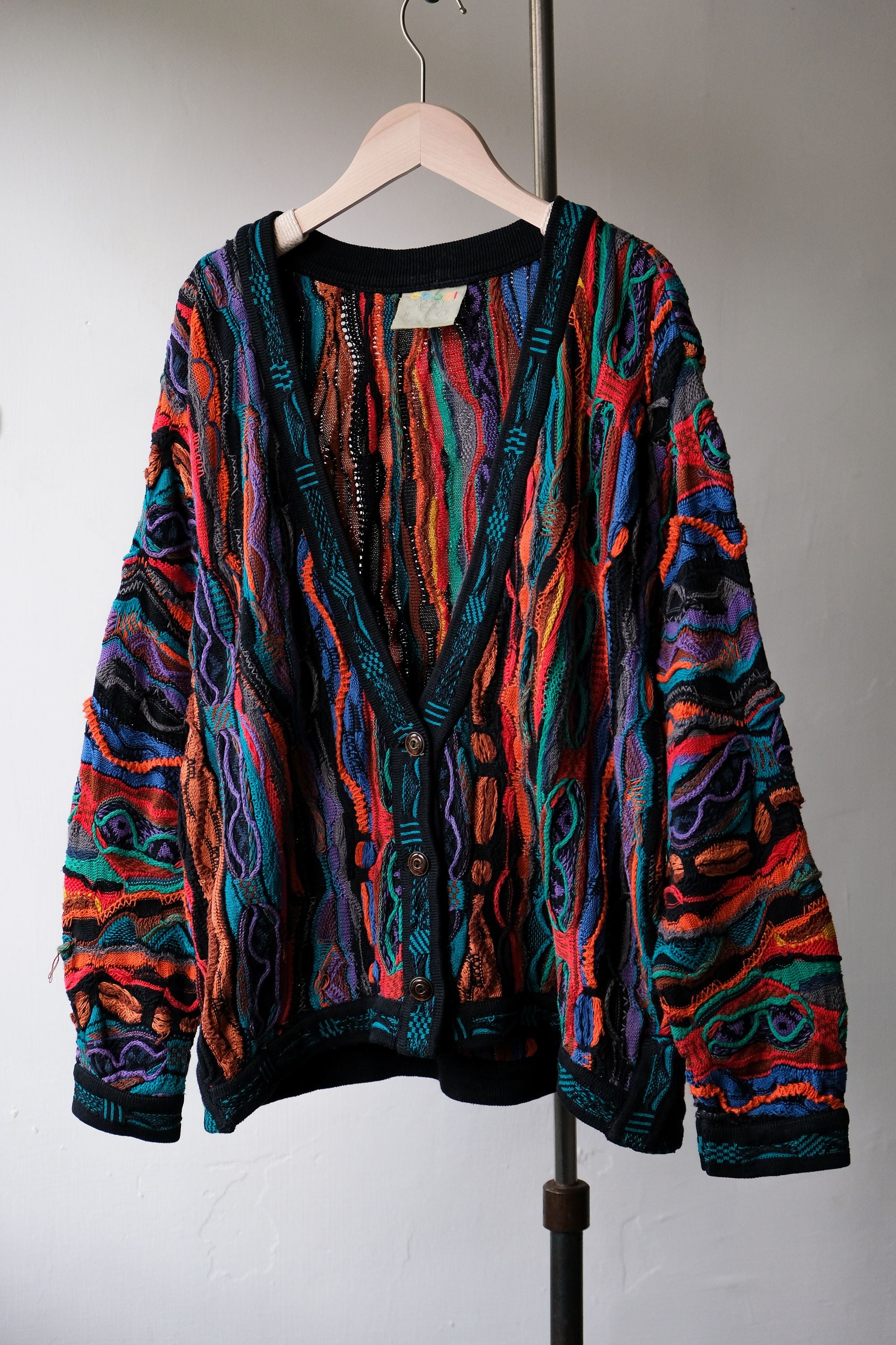 COOGI 90's Vintage 3D Knitted Cardigan Sweater