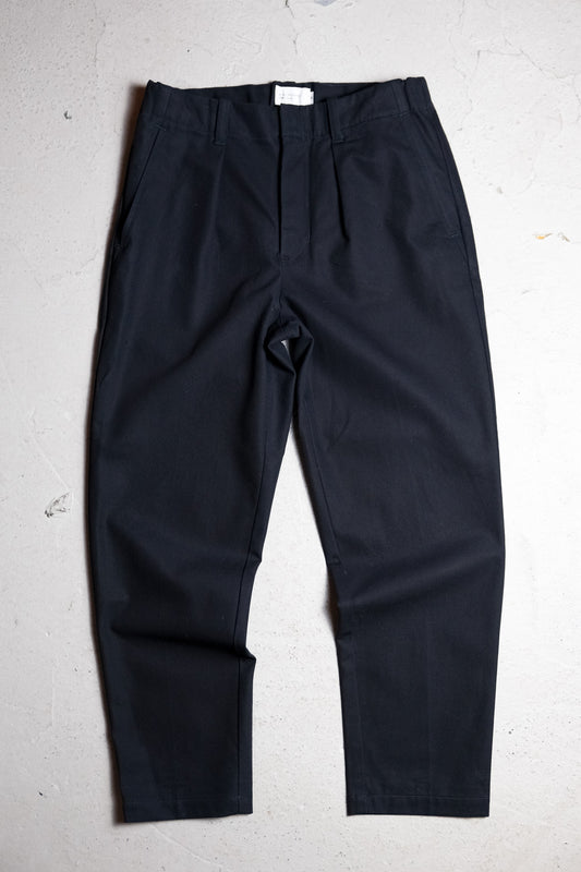 Still By Hand コットンタックパンツ 日本製デザイナーブランド コットンテーパードプリーツパンツ