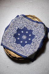 1970's~1990's Made in USA Vintage Bandana American-made antique pure cotton amoeba square scarf