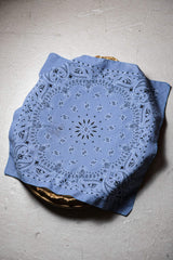 1970's~1990's Made in USA Vintage Bandana American-made antique pure cotton amoeba square scarf