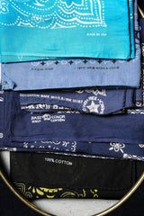 1970's~1990's Made in USA Vintage Bandana American-made antique pure cotton amoeba square scarf