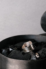 Vintage Modernist ArtisanalSterling Silver Ring 純銀古著藍寶石現代主義銀飾手工戒