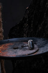 Vintage Black Onyx Midnight Sterling Silver Ring 純銀古著黑瑪瑙銀戒