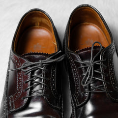 ALDEN 975 Longwing Blucher Color8 Shell Cordovan勃根地色手工馬臀皮雕花皮鞋