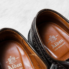 ALDEN 975 Longwing Blucher Color8 Shell Cordovan勃根地色手工馬臀皮雕花皮鞋