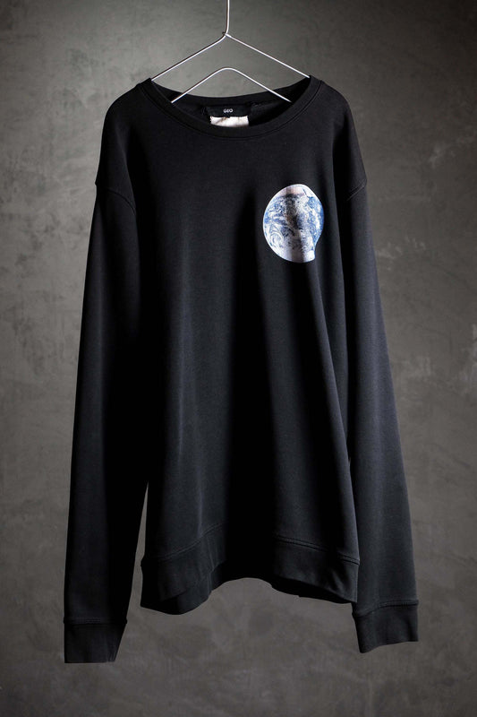 GEO 幸運と神のスピード NASA ロングスリーブ Tシャツ イギリスのハイエンドストリートブランド 地球イメージ ロングT