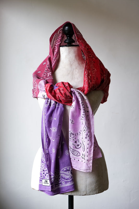 Ban Restructure Bandana Patchwork Scarf 伴重製系列 復古變形蟲方巾拼接圍巾 C