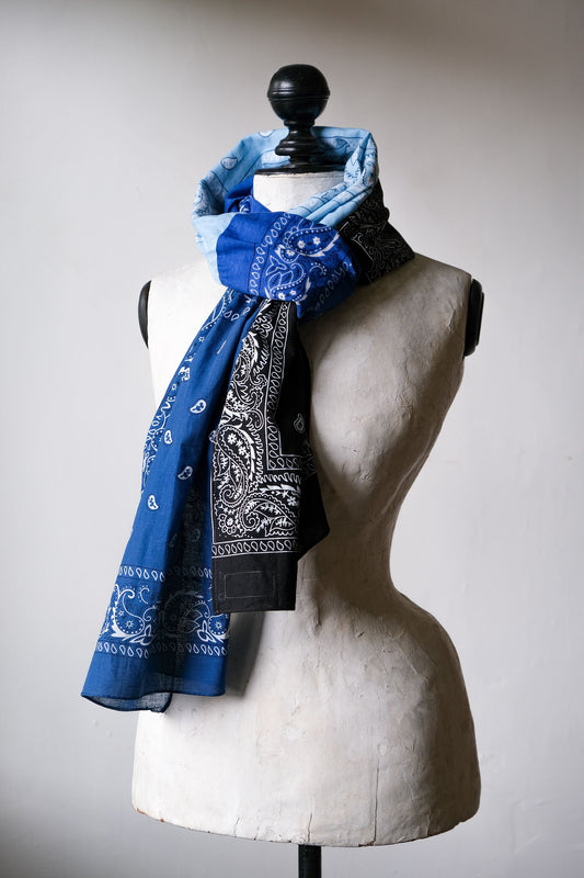 Ban Restructure Bandana Patchwork Scarf 伴重製系列 復古變形蟲方巾拼接圍巾 H