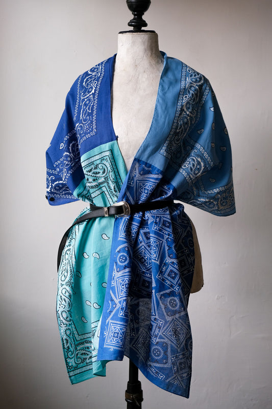 Ban Restructure Bandana Patchwork Scarf伴重製系列 復古變形蟲方巾拼接圍巾J