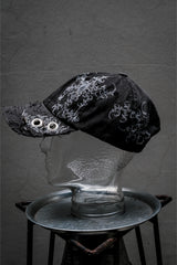 Artisan Hand-Painted Cybersigilism & Yantra Distressed Cap/Aviator Hat 職人手繪賽博 梵天符號 舊化帽 飛行帽