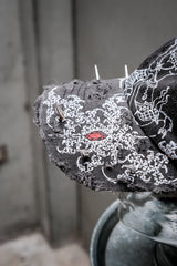 Artisan Hand-Painted Cybersigilism & Yantra Distressed Cap/Aviator Hat 職人手繪賽博 梵天符號 舊化帽 飛行帽