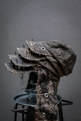 Artisan Hand-Painted Cybersigilism &Yantra Distressed Cap/Aviator Hat 職人手繪賽博 梵天符號 舊化帽 飛行帽