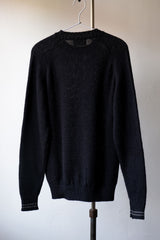 Fred Perry Wool Logo Raglan Sweater Navy Blue Wool Sweater Made in England