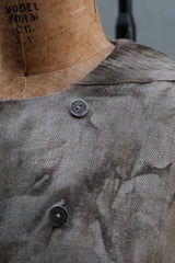 Professor.e 25ss Forgotten Materials Double-breasted Collarless Shirt