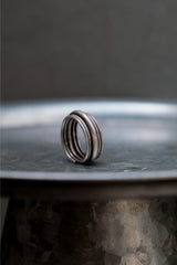 Fluid Layers Minimalist Silver 999 Ring 流線層疊極簡純銀戒指