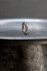 Minimalist Braid Fine Silver 999 Ring 極簡編格純銀戒