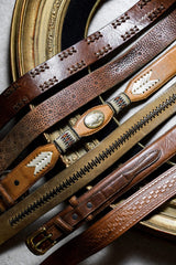 アメリカンカジュアルウエスタンスタイル本革ベルト ヴィンテージアメリカンカーキウエスタンスタイル本革ベルト