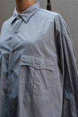 Porter Classic Roll Up Shirt 棉質淺藍色寬鬆雙口袋襯衫
