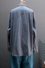 Porter Classic Roll Up Shirt 棉質淺藍色寬鬆雙口袋襯衫