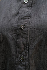 Porter Classic ATELIER SHIRT Black 黑色棉質立領長款罩衫襯衫