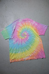 Greatful Dead 1989 ヴィンテージ ダンシング ベア タイダイ T シャツ アメリカのロック バンド デス フラワー カラー ダンシング ベア グループ T