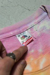 Greatful Dead 1989 ヴィンテージ ダンシング ベア タイダイ T シャツ アメリカのロック バンド デス フラワー カラー ダンシング ベア グループ T