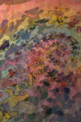 Greatful Dead 1989 ヴィンテージ ダンシング ベア タイダイ T シャツ アメリカのロック バンド デス フラワー カラー ダンシング ベア グループ T