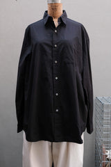 Porter Classic 2WAY COLLAR SHIRT 棉質黑色領片可變換長袖襯衫
