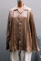 Phlannel Linen Cotton Open Collar Shirt 日本設計師品牌 亞麻混紡古巴襯衫