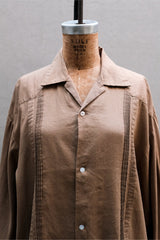 Phlannel Linen Cotton Open Collar Shirt 日本設計師品牌 亞麻混紡古巴襯衫