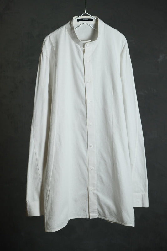Solemn 16A/W Morality Shirt 台湾デザイナーブランド アシンメトリーカット ピュアコットンリネンカラーシャツ