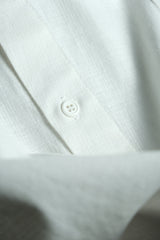 Solemn 16A/W Morality Shirt 台湾デザイナーブランド アシンメトリーカット ピュアコットンリネンカラーシャツ