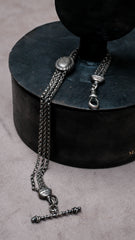 Victorian 800 Silver Multi-Strand Tassel Anklet with T-Bar 維多利亞時期 800銀 多股流蘇T-Bar腳鍊