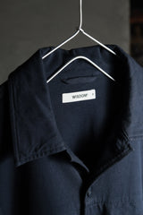 Wisdom 19A/W マルチポケット ミリタリー シャツ 台湾デザイナー ブランド マルチ ポケット ミリタリー シャツ ジャケット ネイビー ブルー