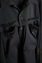 Wisdom 19A/W マルチポケット ミリタリー シャツ 台湾デザイナー ブランド マルチ ポケット ミリタリー シャツ ジャケット ネイビー ブルー