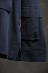 Wisdom 19A/W マルチポケット ミリタリー シャツ 台湾デザイナー ブランド マルチ ポケット ミリタリー シャツ ジャケット ネイビー ブルー