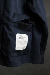 Wisdom 19A/W マルチポケット ミリタリー シャツ 台湾デザイナー ブランド マルチ ポケット ミリタリー シャツ ジャケット ネイビー ブルー