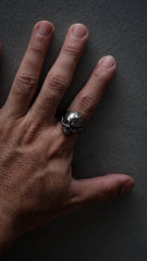 AllSaints Sterling Silver 925 Distressed Skull Ring 925銀 刻痕骷髏戒
