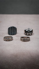 Sterling Silver 925 Cross Pattée Grooved Band Ring 純銀 鐵十字溝紋戒