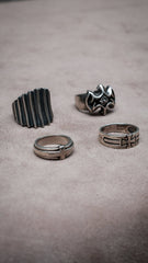 Sterling Silver 925 Cross Pattée Grooved Band Ring 純銀 鐵十字溝紋戒