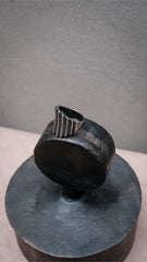 Sterling Silver 925 Ribbed Wave Signet Ring 純銀 波紋稜線印章戒