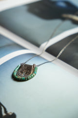 シルバー & ターコイズ ネックレス スターリングシルバー ターコイズ シルバー チェーン ペンダント ネックレス