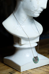 シルバー & ターコイズ ネックレス スターリングシルバー ターコイズ シルバー チェーン ペンダント ネックレス