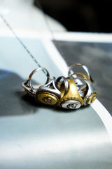 Sterling Silver & Brass Fly Ring fly engraved sterling silver and brass ring