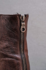 Paul Smith Hand Crafted Floral-Lined Leather Back-Zip Boots (Moca Brown) 手工製作經典花卉內襯皮革後拉鍊紳士短靴 (皮底/深摩卡棕)