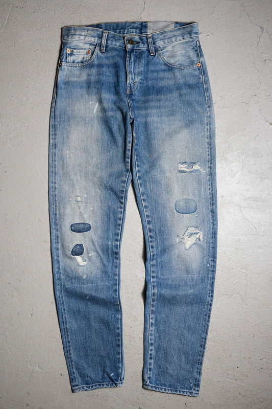 Levi's Vintage Clothing 505 Big E パッチワーク デニム ジーンズ 復刻 Big E パッチワーク デニム ジーンズ