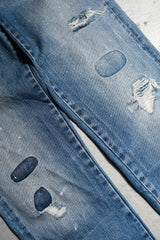Levi's Vintage Clothing 505 Big E Patchwork Denim Jeans Reissue Big E Patchwork Denim Jeans